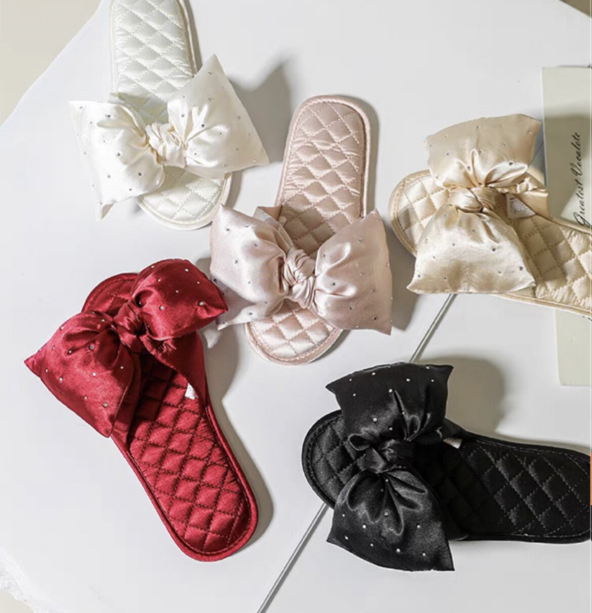 ✨♥おりぼんストライプスリッパ✨♥ ストライプ×パイル / 202306MRP08 ｜merippa【公式