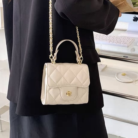フラワーモチーフキルティングbag5色