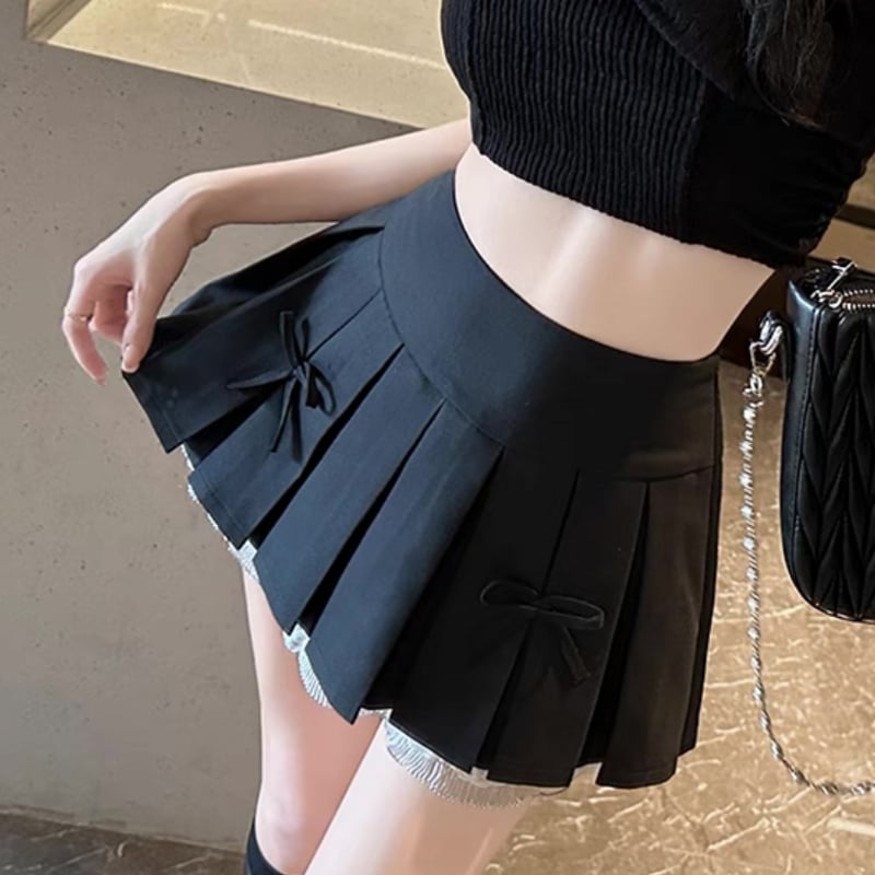 リボンプリーツスカート 2色 | ecrea