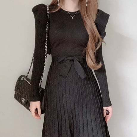 frill natural long onepiece 2色