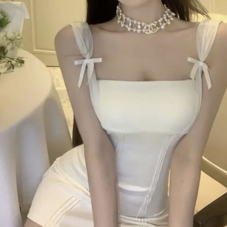 プチリボンタイトワンピ 2色