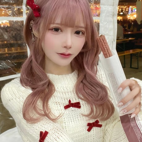 結城里華様♡ぴょん様ご着用♡リボン付きトップス＋red千鳥柄スカートset