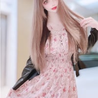ヴァニラ様ご着用*.flower print chiffon onepiece