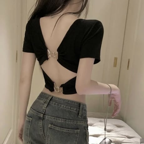 back open style tops 2色