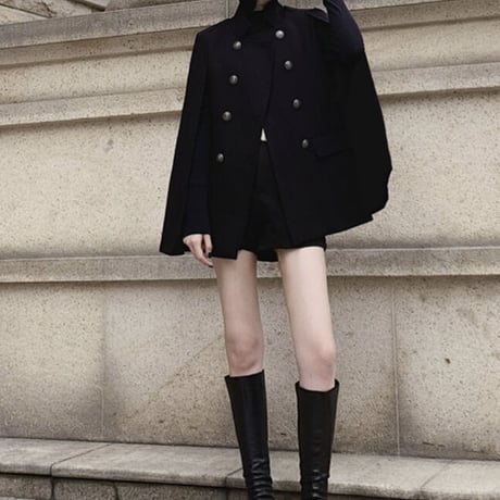 yuupyon様ご着用♡Black シンプルケープコート