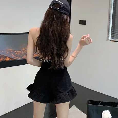 裾フリルショーパン2色