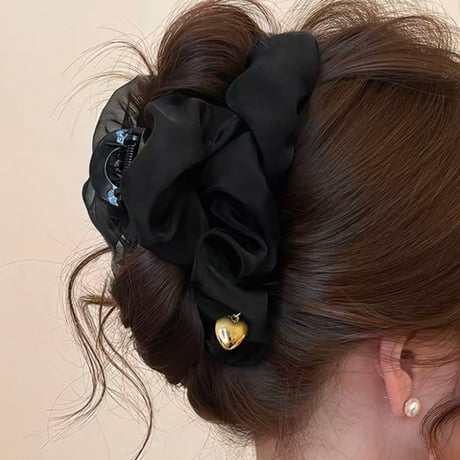 Sheer Ribbon Hair Scrunchie 3色