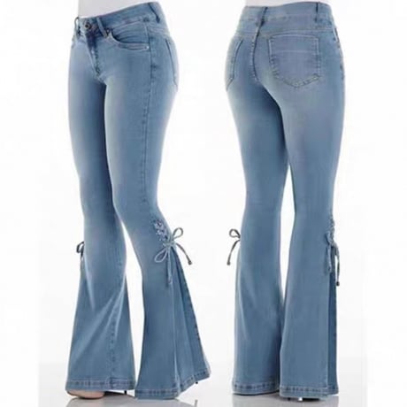 Ribbon Flare Denim 3色