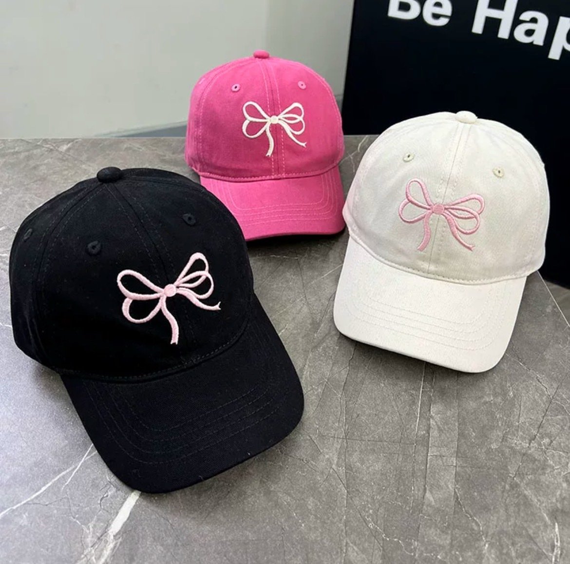 リボン刺繍キャップ 4色 | ecrea