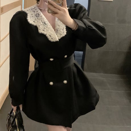 girly lace トレンチコート