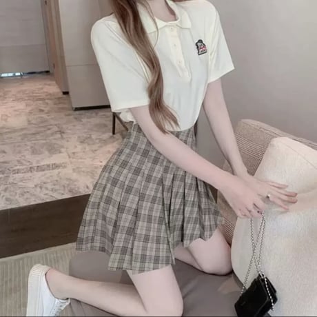 チェック柄プリーツスカート