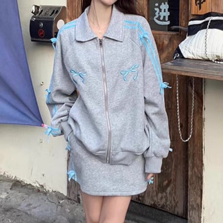 田口未彩様♡有栖なな様ご着用♡border ribbon setup 2色