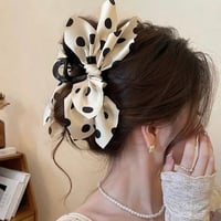 Polka Dot Bow Hair Clip 2色