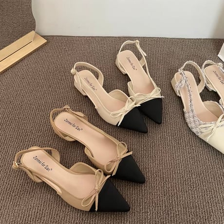 Ribbon Pointed Heel
