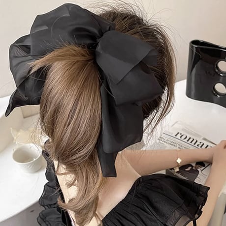 ヴァニラ様ご着用♡ふわふわシフォンバナナクリップ 4色