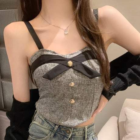 ツイードキャミトップス 2色