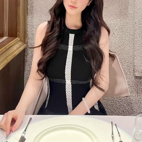 黒崎るりか様ご着用♡ノースリーブチェックワンピ