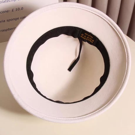 simple ribbon hat 2色