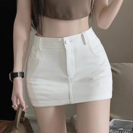 Simple tight skirt 2色