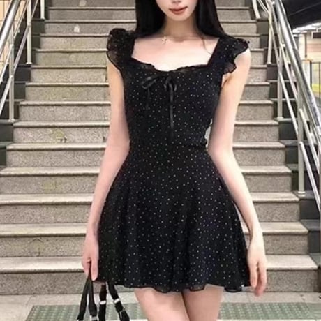 Frill Dot Dress