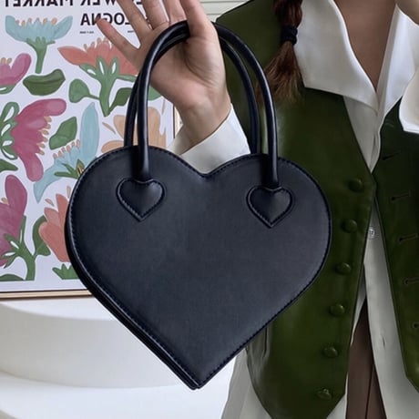 ハート型フェイクレザーbag