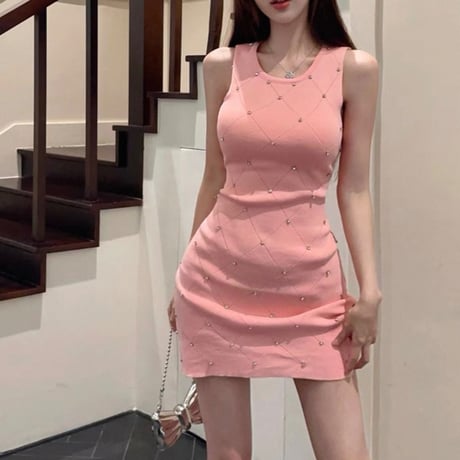 Crystal Knit Bodycon Dress 6色