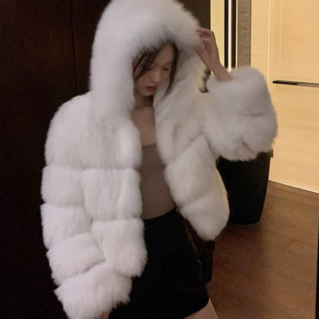 ぴょん様ご着用♡pure hoodie fur coat 2色