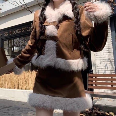 fur×brown winter setup 2種