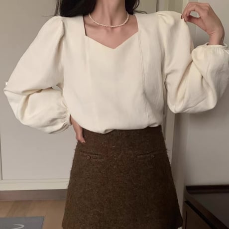 バックシフォンリボントップス 2色