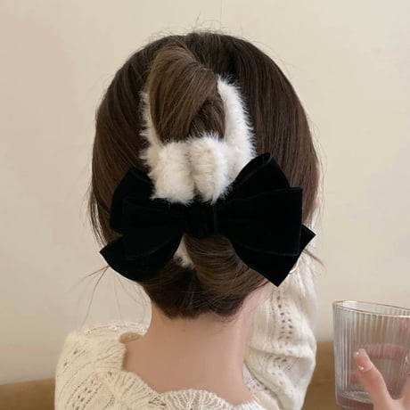 ふわふわファーリボンバンズスリップ3色