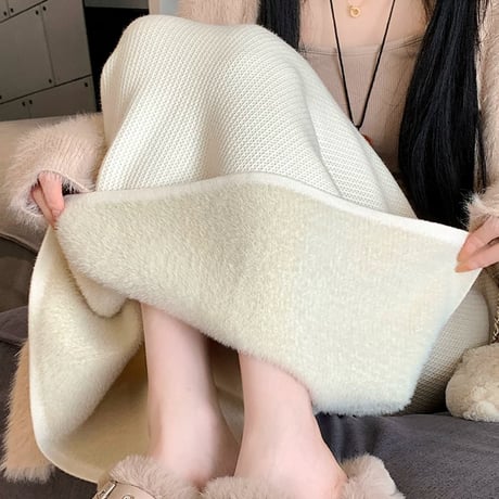 裏起毛シンプルロングスカート 4色