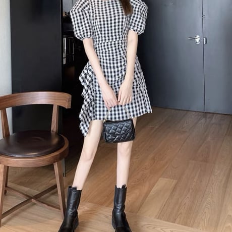 小越しほみ様ご着用♡サイドフリルパフ袖ワンピ2色