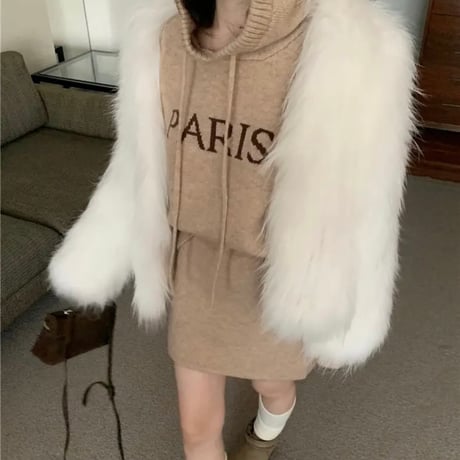 PARIS ロゴ ニットセットアップ3色