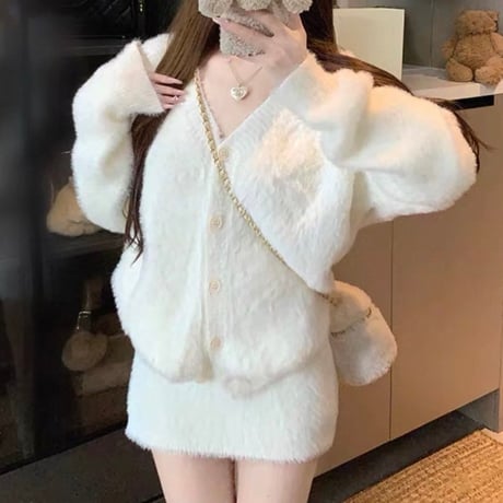 Soft Fur Knit Setup 3色
