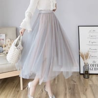 fairy chiffon long skirt 3色