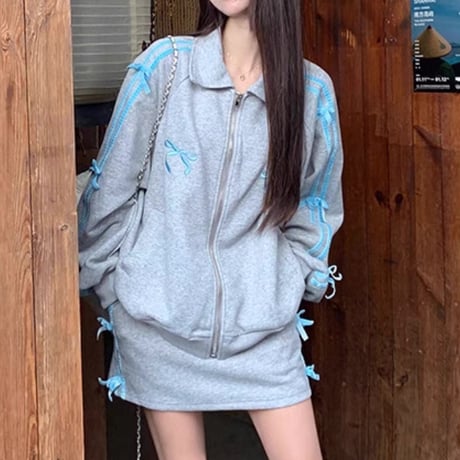 田口未彩様♡有栖なな様ご着用♡border ribbon setup 2色