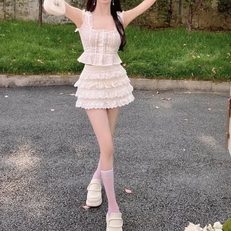girly cotton lace setup