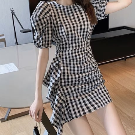 小越しほみ様ご着用♡サイドフリルパフ袖ワンピ2色