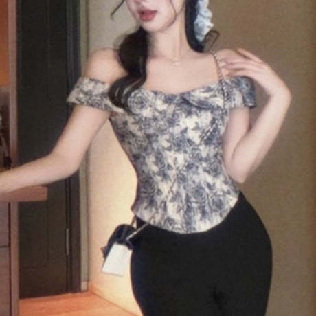 Vintage Rose Off-Shoulder Top