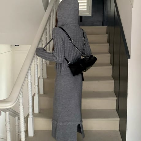 ニットロングスカートセットアップ 2色