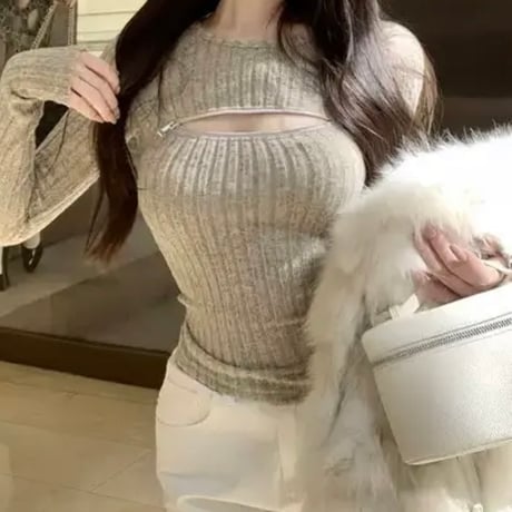 バストファスナーデザイントップス