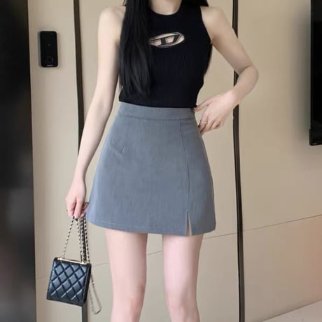simple skirt 2色