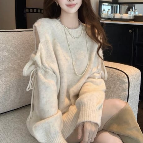 Ribbon Sleeve Knit