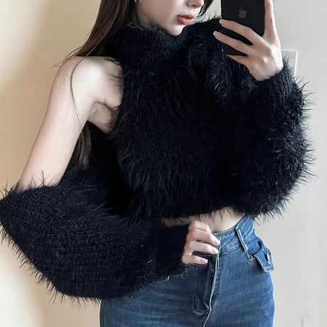 ふわふわシャギートップスset  3色