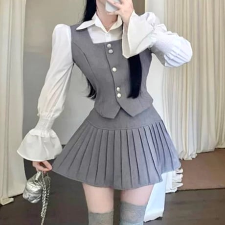 グレーセットアップインナーシャツset