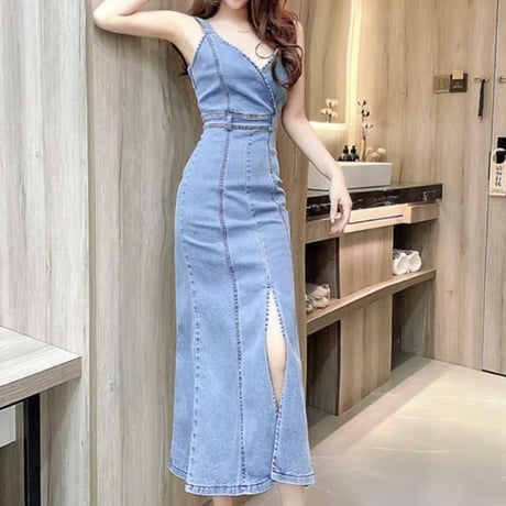 ノースリdenimマーメイドワンピ