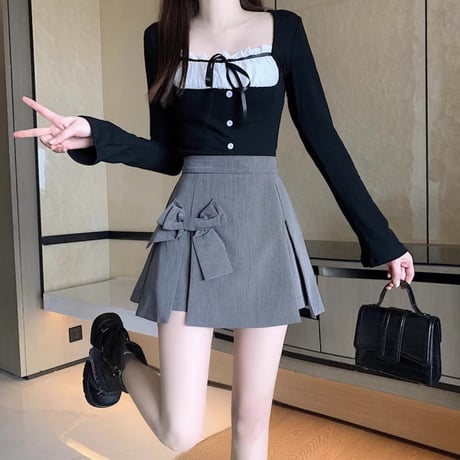 リボンキュロット 2色