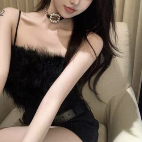 fur short camisole 2色