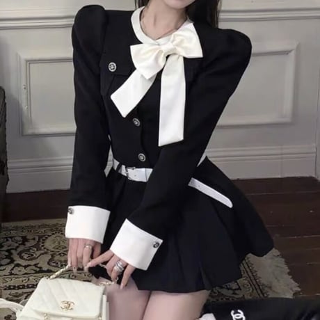 リボン Dolly 長袖ワンピ