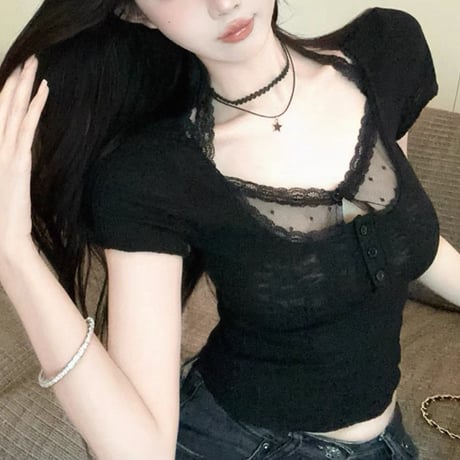 Layered Sheer Dot Top